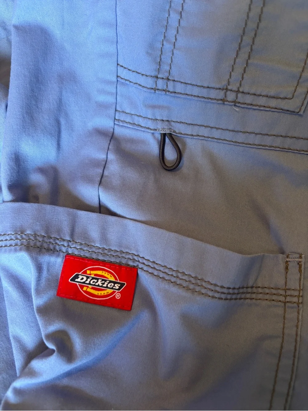 Dickies - Men's Lt Blue Cargo Scrub Pants w/ Elastic Waist. Size XL Style 81003